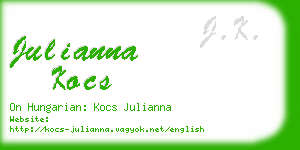 julianna kocs business card